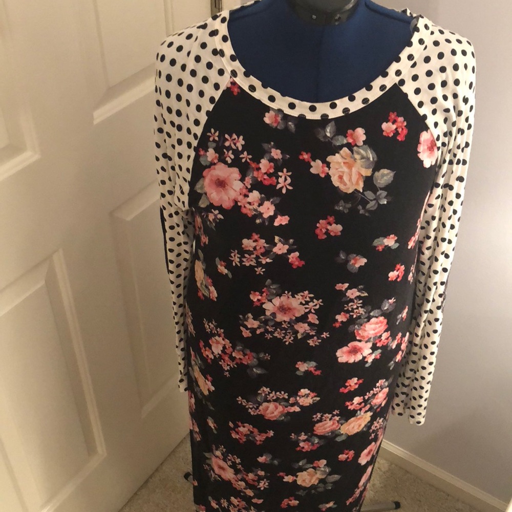 Multi pattern dress